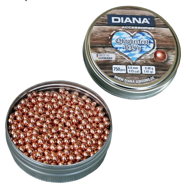 Diana Oktober fixed BB's 4.4 mm round balls in box 750 pieces